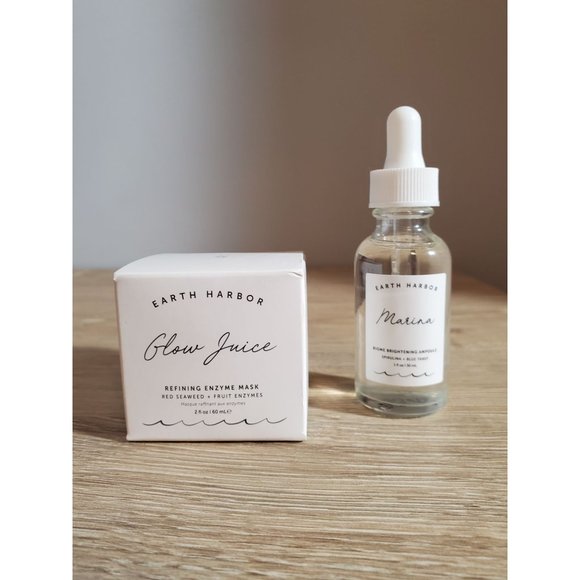 Earth Harbor Glow Juice Mask 2 fl oz and Marina Ampoule 1 fl oz Brand New - Picture 1 of 3